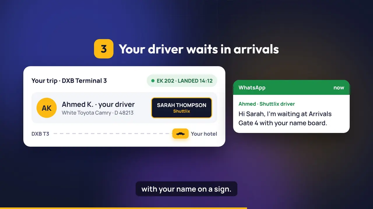 Shuttlix explainer video: your driver waits in arrivals with your name
